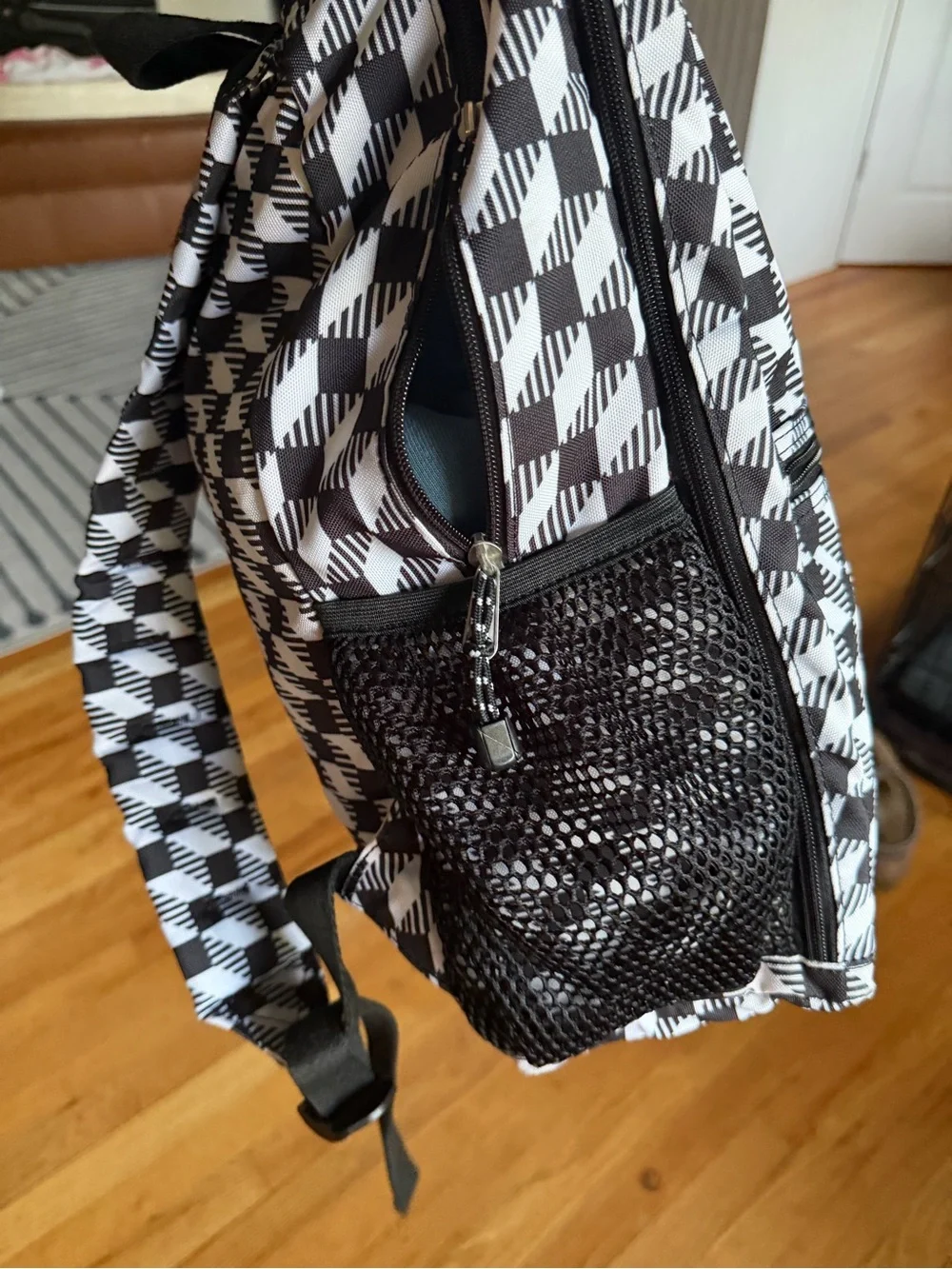 STATE Black & White Geometric Houndstooth Backpack
